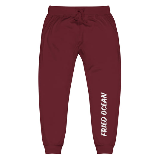 Sweatpants || White on Maroon