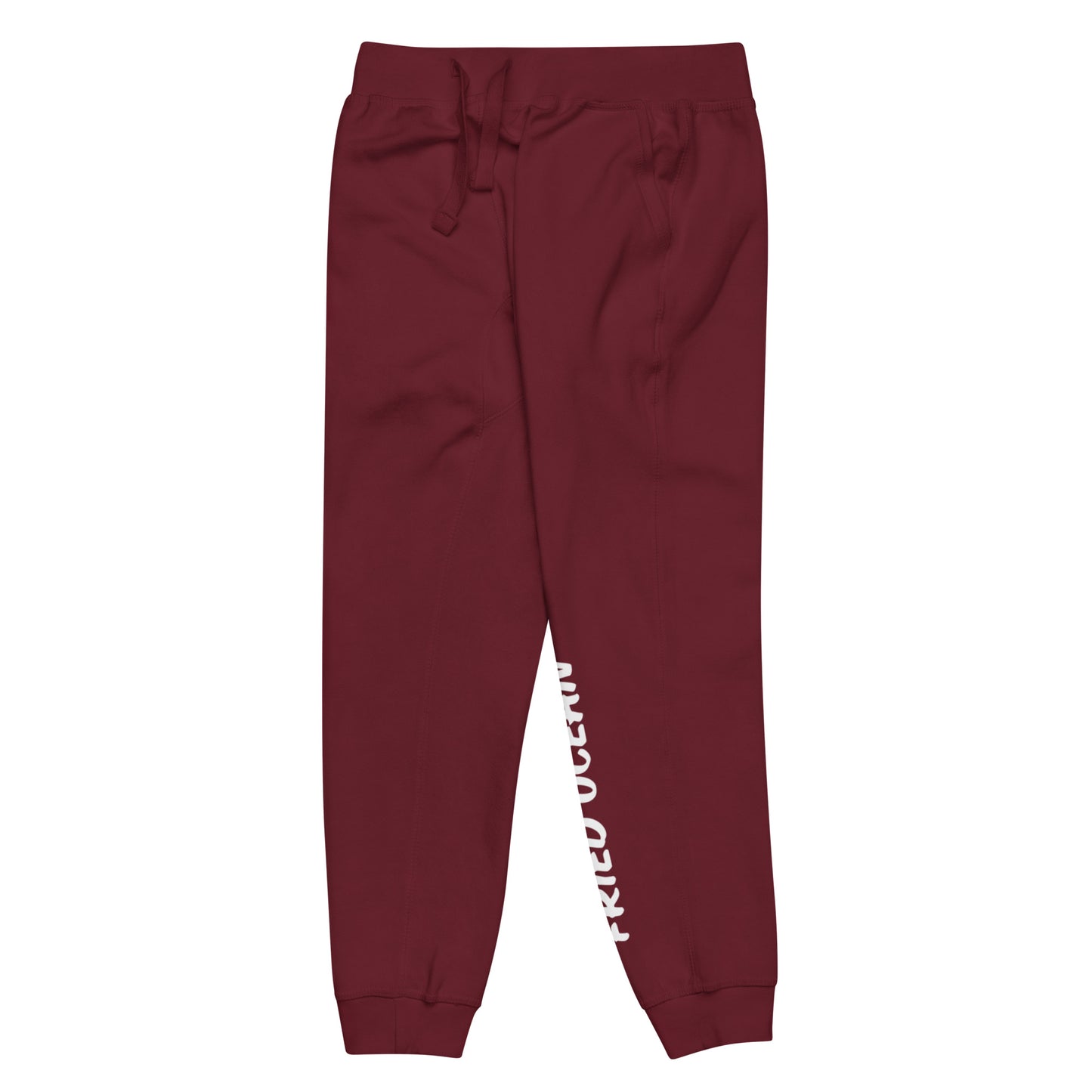 Sweatpants || White on Maroon