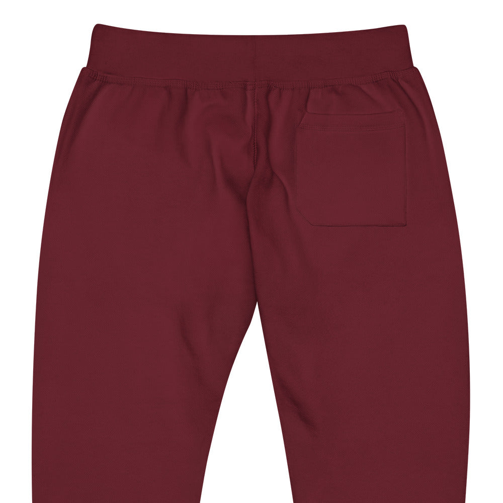 Sweatpants || White on Maroon