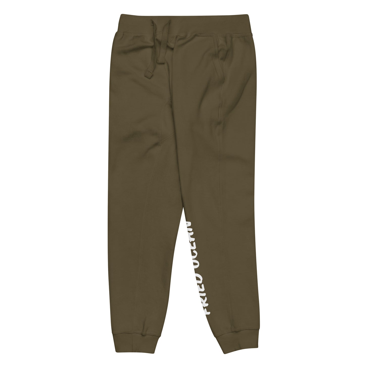 Sweatpants || White on Military Green