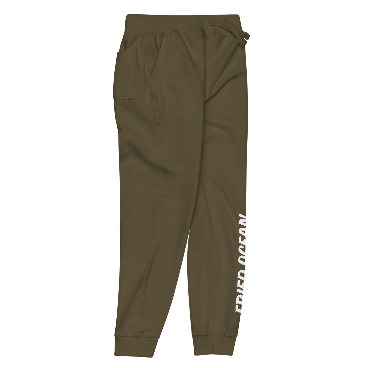 Sweatpants || White on Military Green