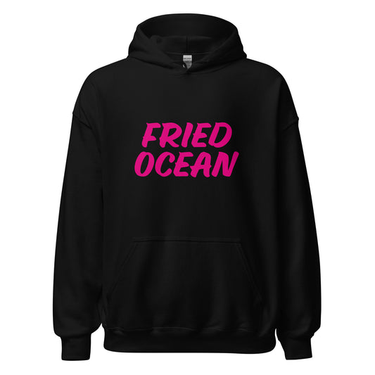 FRIED OCEAN Hoodie || Pink on Black