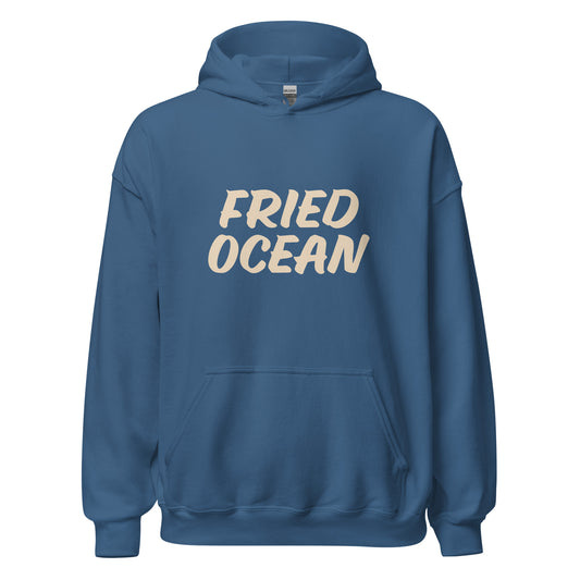 FRIED OCEAN Hoodie || Sand on Indio Blue