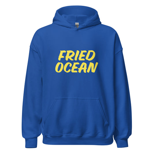 FRIED OCEAN Hoodie || Yellow on Blue