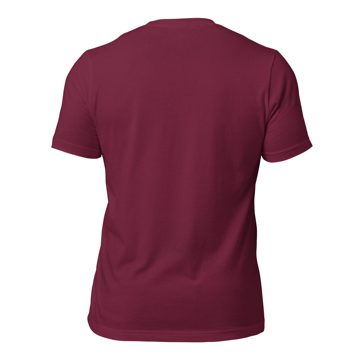 Tee || White on Maroon